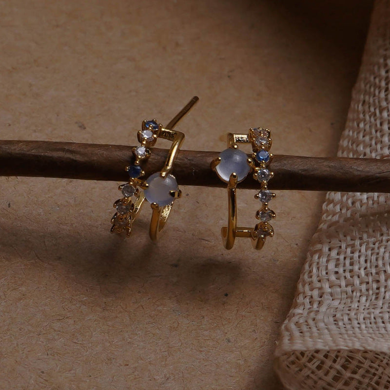 Ladies Vintage Opal Earrings – Elegant & Timeless - Trenvo