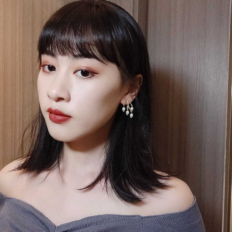 Pearl branch earrings earrings women - Trenvo