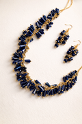 Midnight Blue Sparkle Necklace Set ✨ - Trenvo