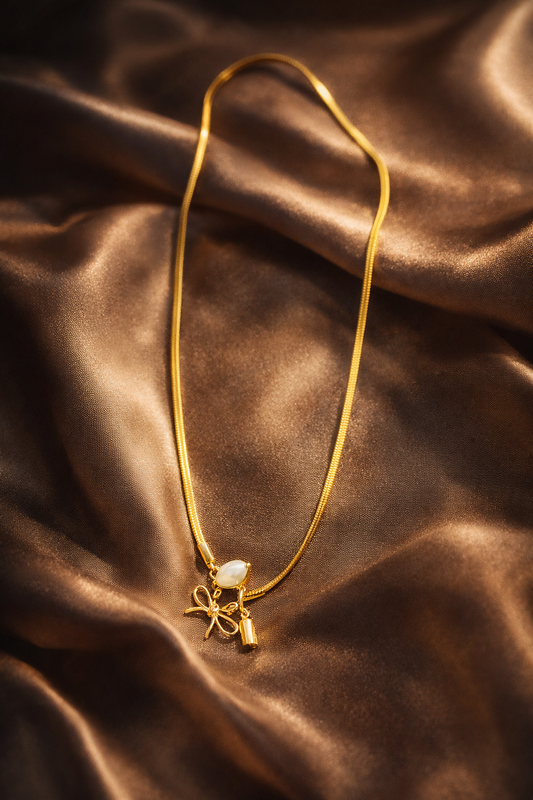 Golden Wish Charm Necklace ✨ - Trenvo