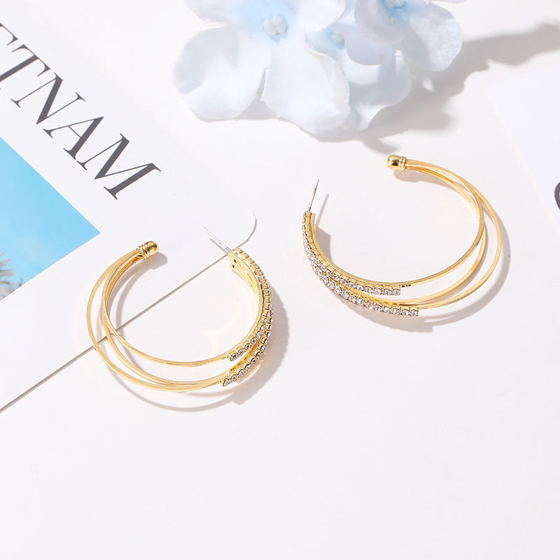 Fashion All Match Multi Layer Earrings Women - Trenvo