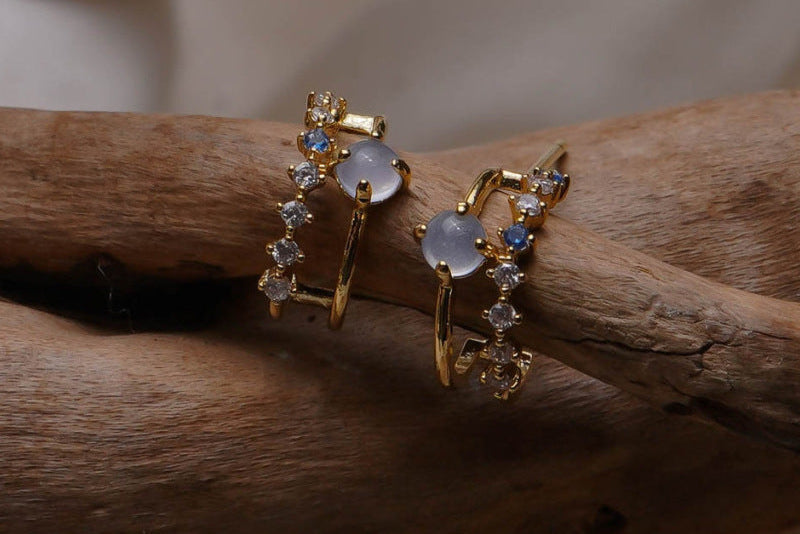 Ladies Vintage Opal Earrings – Elegant & Timeless - Trenvo