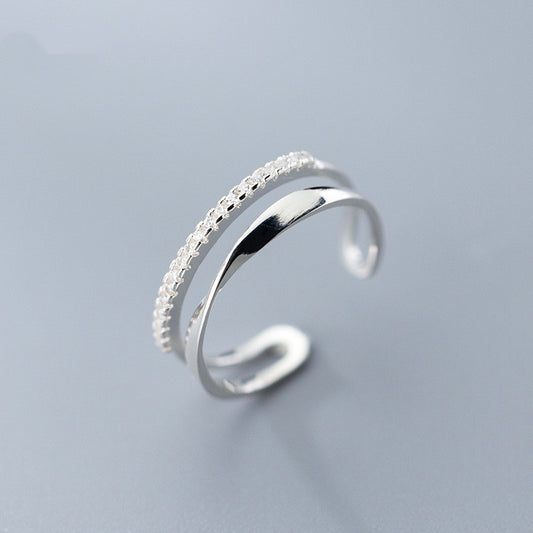 Sterling Silver Adjustable Ring – Korean Style - Trenvo
